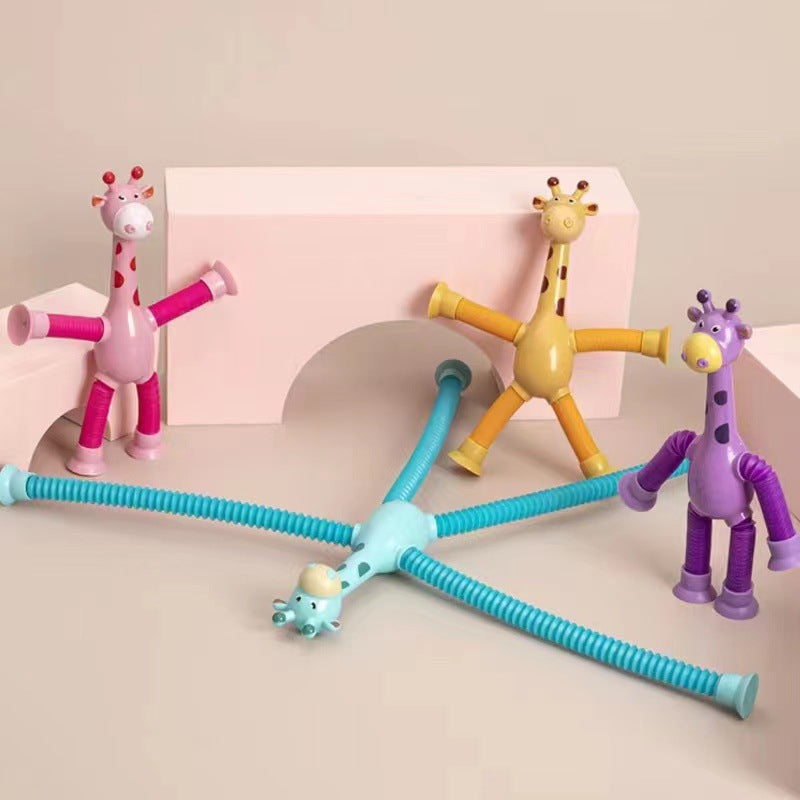 Flexible Giraffe Toy | Suction Cup for Creative Play