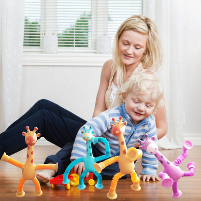 Flexible Giraffe Toy | Suction Cup for Creative Play