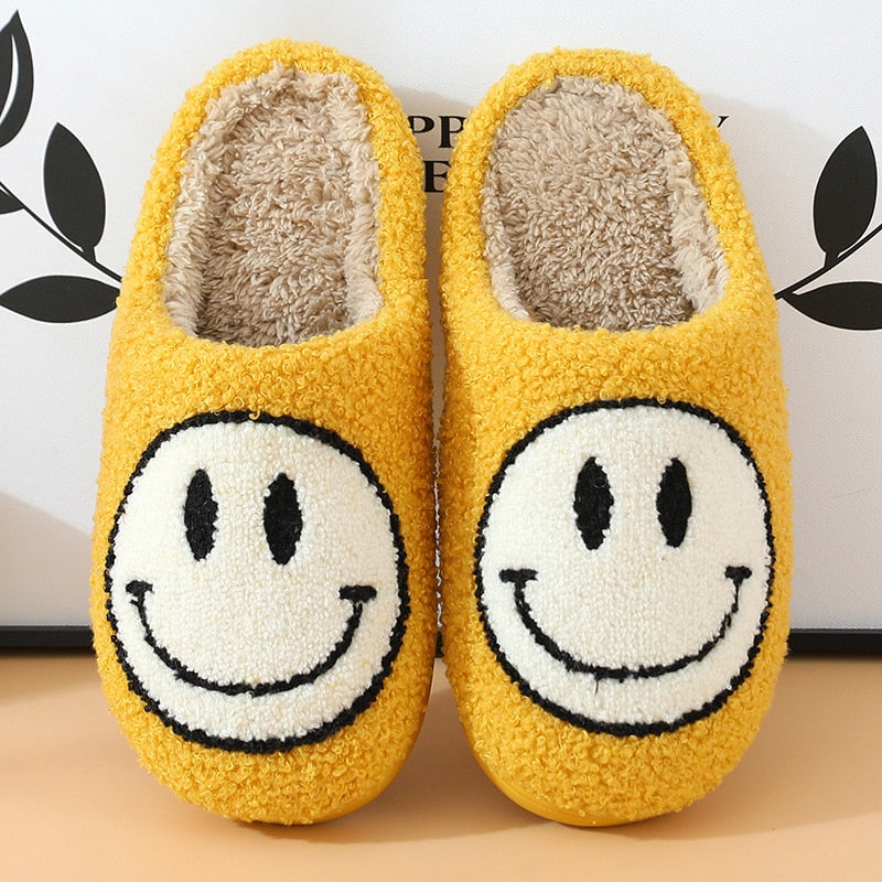 Cozy Winter Slippers | Soft Faux Fur and Smiley Design