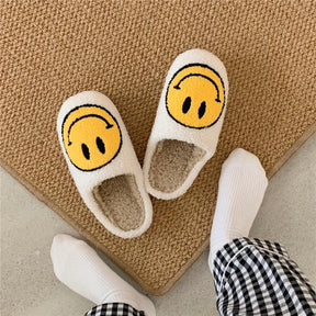 Cozy Winter Slippers | Soft Faux Fur and Smiley Design
