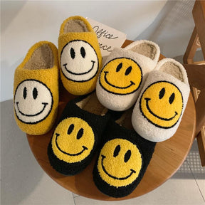 Cozy Winter Slippers | Soft Faux Fur and Smiley Design