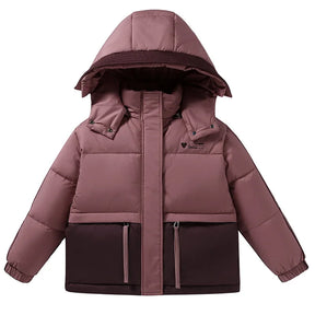Girls' Duck Down Puffer Jacket | Stylish Gradient Insulated Coat