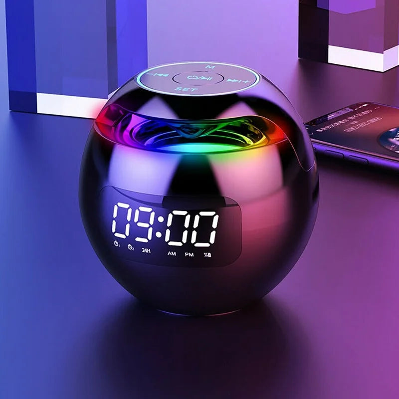 Bluetooth Alarm Clock Speaker | Colorful Night Light with Clear Display