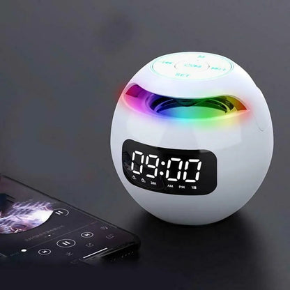 Bluetooth Alarm Clock Speaker | Colorful Night Light with Clear Display