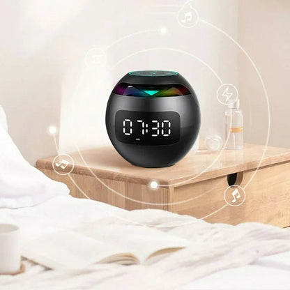 Bluetooth Alarm Clock Speaker | Colorful Night Light with Clear Display