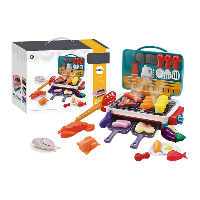 Interactive Kids Grill Set | Color-Changing Food & Realistic Cooking Fun