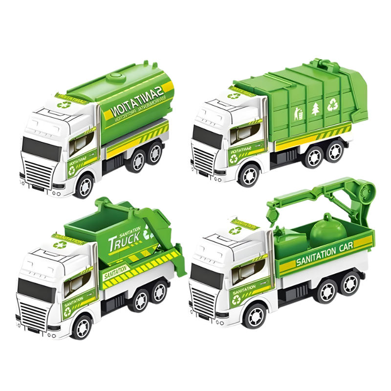 Friction Construction Trucks Set | Stimulates Imagination and Active Play