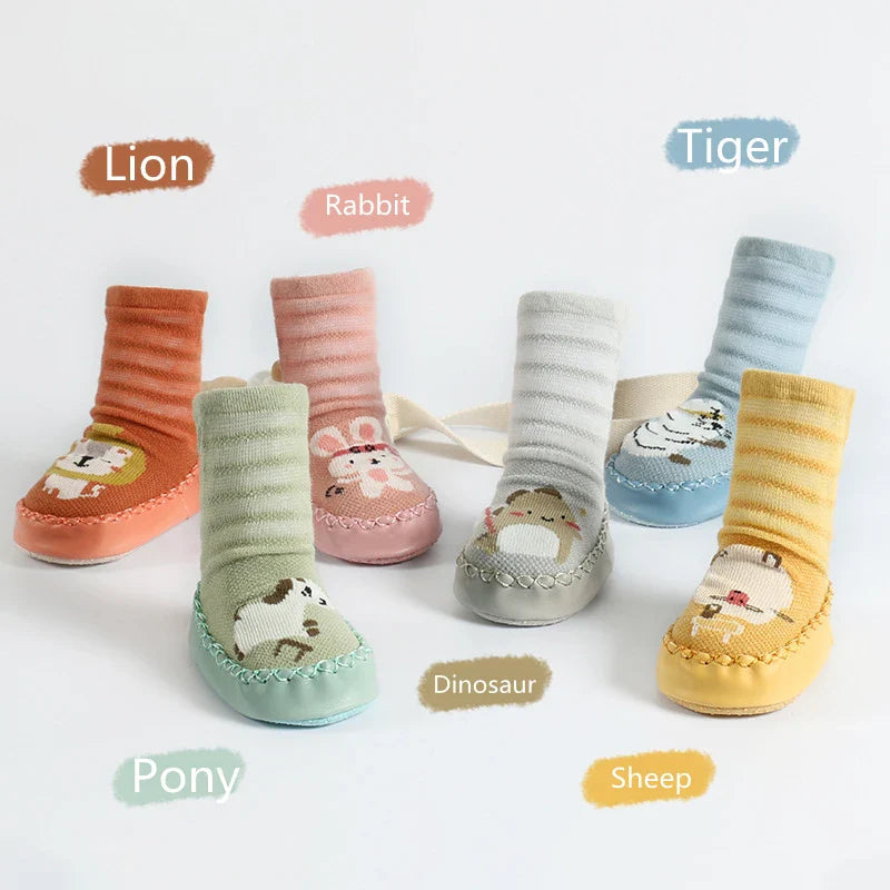 Non-Slip Baby Socks | Cute Animal Print Design