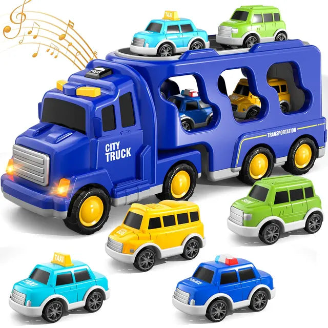 Double Decker Truck Playset | Mini Vehicles and Music Function