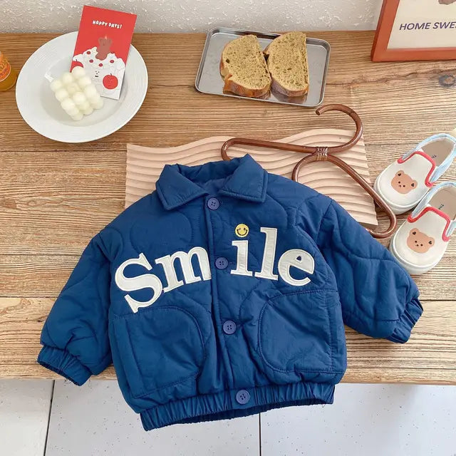 Children's Warm Smile Jacket | Cozy Quilted Design for All-Day Fun