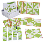 Wooden Geometric Puzzle Game | 16 Blocks and 30 Patterns for Creative Learning