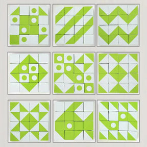 Wooden Geometric Puzzle Game | 16 Blocks and 30 Patterns for Creative Learning