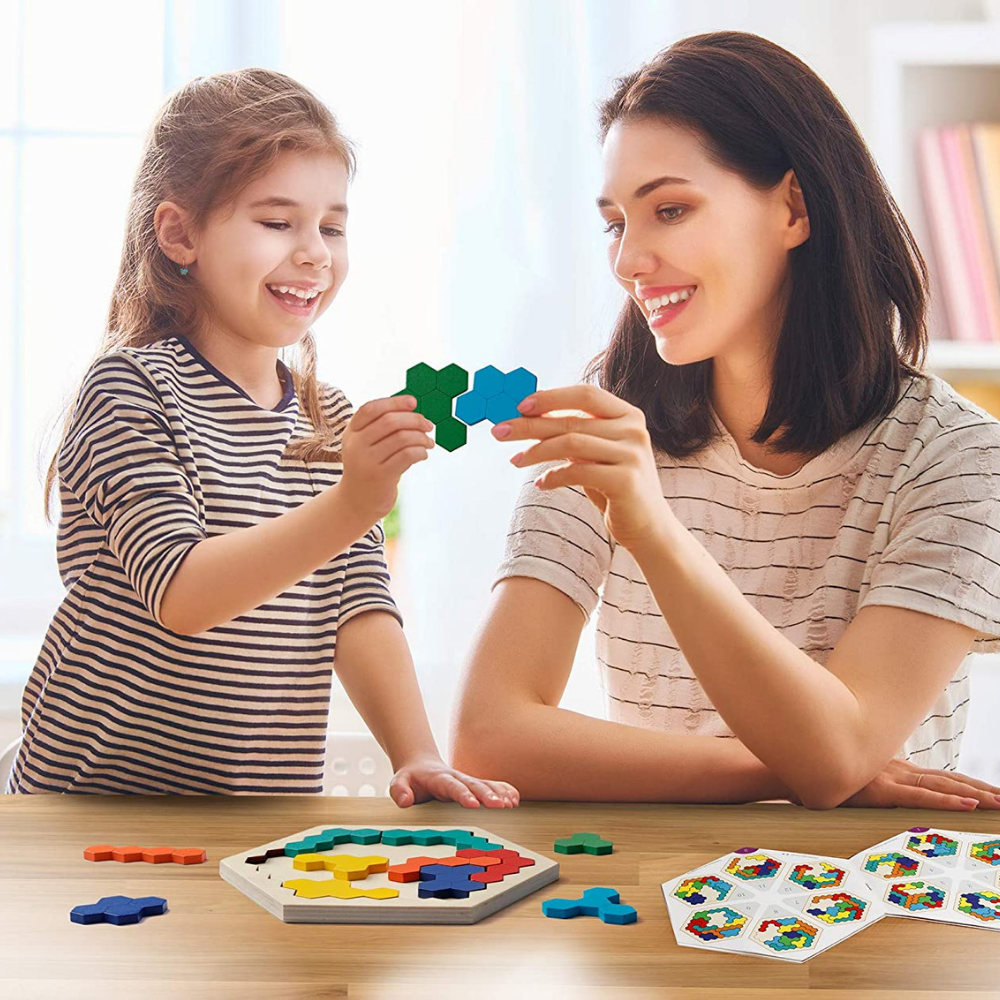 Wooden Hexagon Puzzle | Enhances Problem-Solving Skills