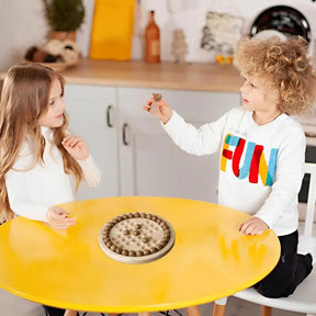 Wooden Chess and Checkers Set | Compact Travel Game for Family Fun