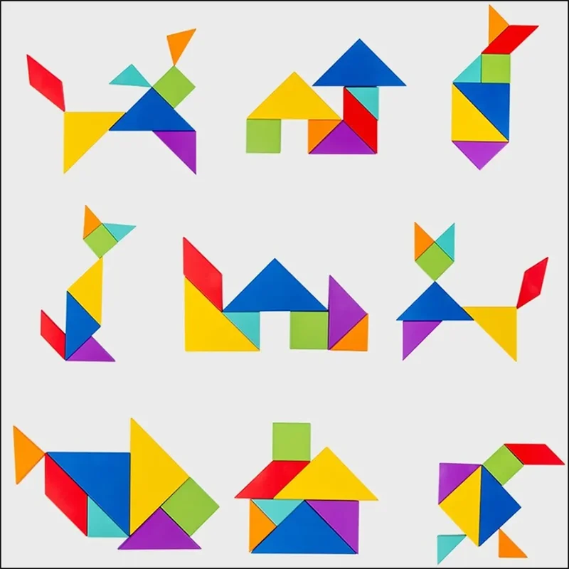Wooden Tangram Puzzle Set | Boosts Creativity and Problem-Solving Skills