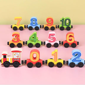 Wooden Magnetic Train Set | Colorful Learning & Motor Skills