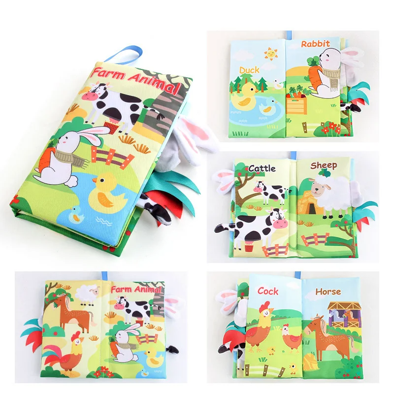 Interactive Sensory Baby Book | Soft Cotton for Development