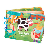 Interactive Kids Book | Waterproof Cardboard with Dinosaurs and Farm Animals