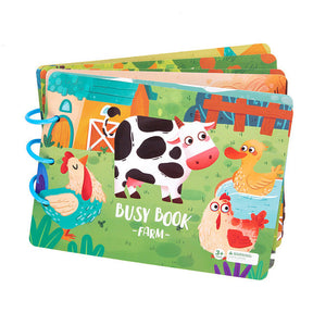 Interactive Kids Book | Waterproof Cardboard with Dinosaurs and Farm Animals