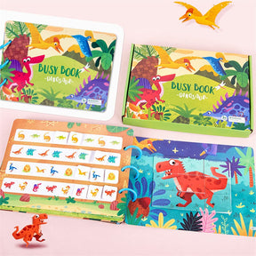 Interactive Kids Book | Waterproof Cardboard with Dinosaurs and Farm Animals