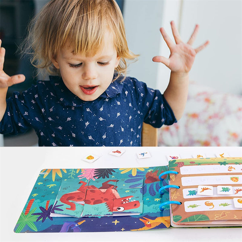 Interactive Kids Book | Waterproof Cardboard with Dinosaurs and Farm Animals