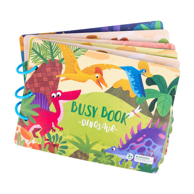 Interactive Kids Book | Waterproof Cardboard with Dinosaurs and Farm Animals