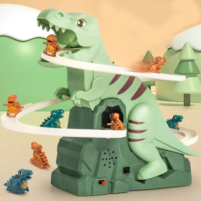Dinosaur Racing Track Toy | Automatic Climbing with LED Lights