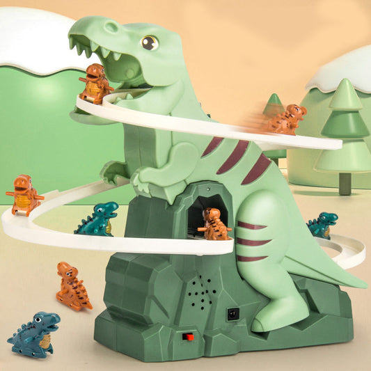 Dinosaur Racing Track Toy | Automatic Climbing with LED Lights