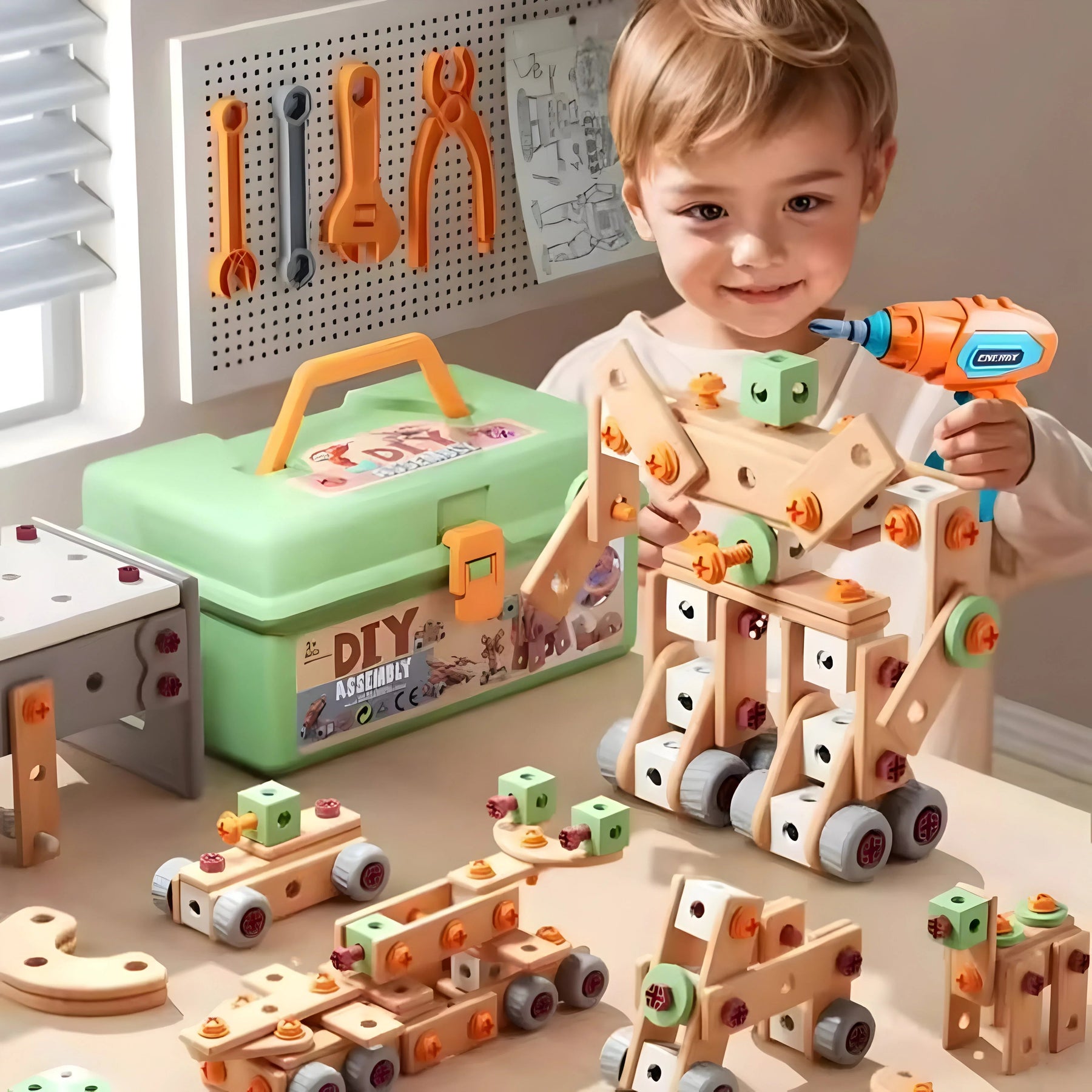 Kids' Building Tool Set | 100+ Components for Creative Play