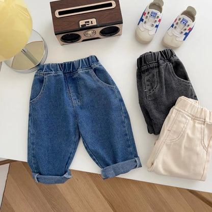 Kids Relaxed Fit Denim Jeans | Comfy Cotton for Active Play