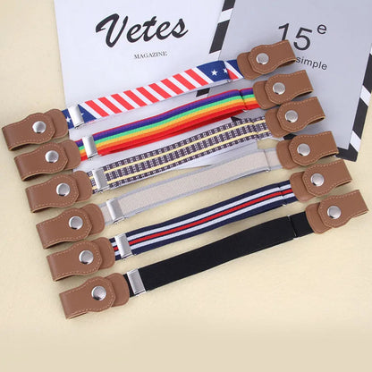 Adjustable Elastic Kids Belt | Flexible No-Buckle Design for Comfort