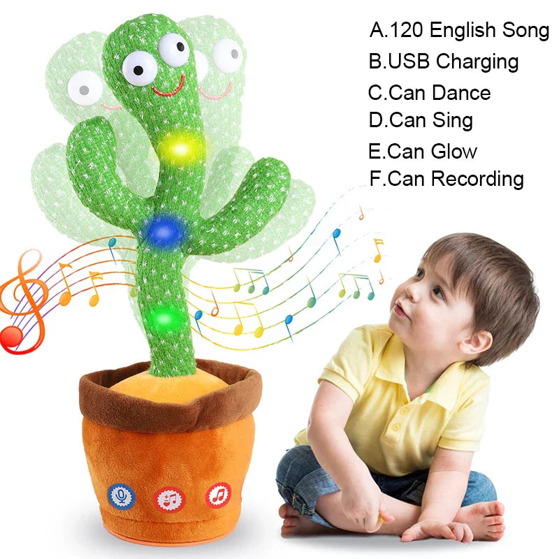 Interactive Plush Cactus Toy | Talking, Dancing, Soft Home Decor