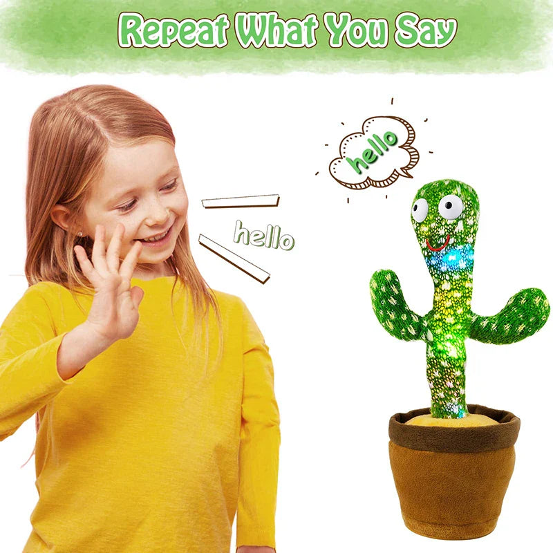 Interactive Plush Cactus Toy | Talking, Dancing, Soft Home Decor