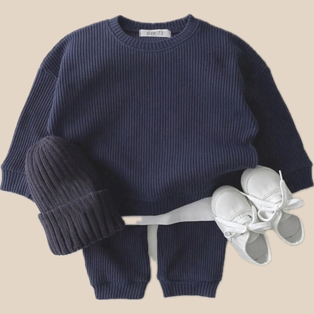 Kids’ Waffle Pajama Set | Soft Cotton Long Sleeve Top and Pants