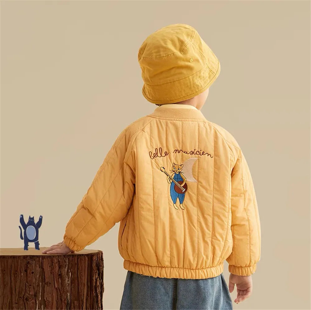 Kids Winter Jacket | Cozy Cotton, Cute Embroidery