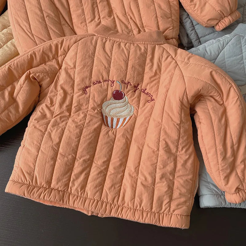 Kids Winter Jacket | Cozy Cotton, Cute Embroidery