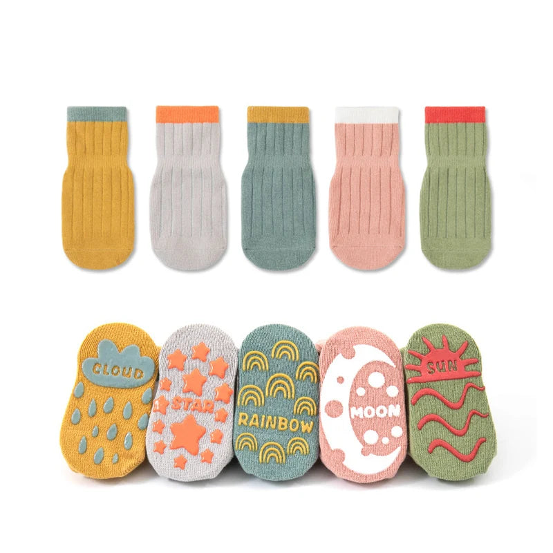 Kids' Non-Slip Socks | Breathable Cotton with Non-Skid Sole