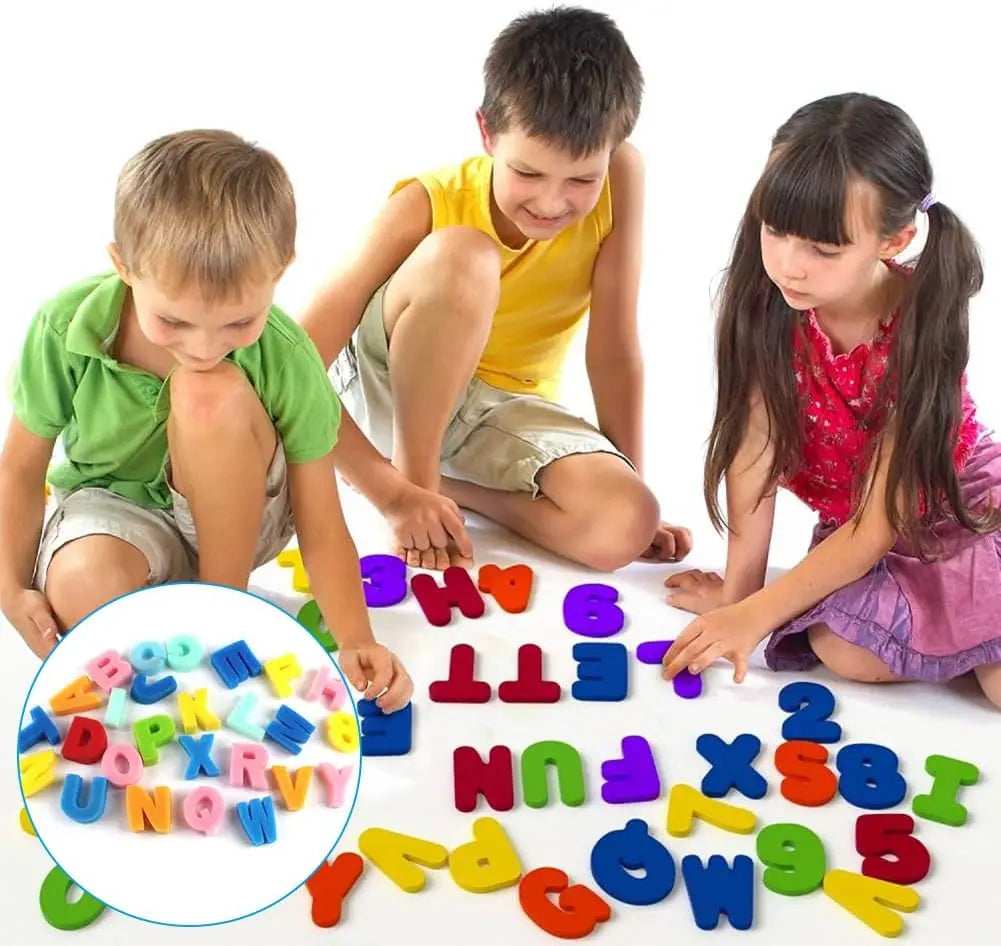 Kids Bath Learning Letters | Colorful EVA Set with Numbers