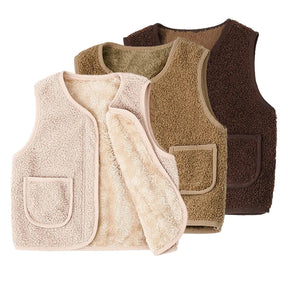 Kids' Warm Winter Vest | Cozy Polyester Lambswool Design