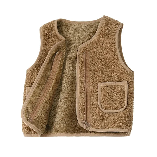 Kids' Warm Winter Vest | Cozy Polyester Lambswool Design