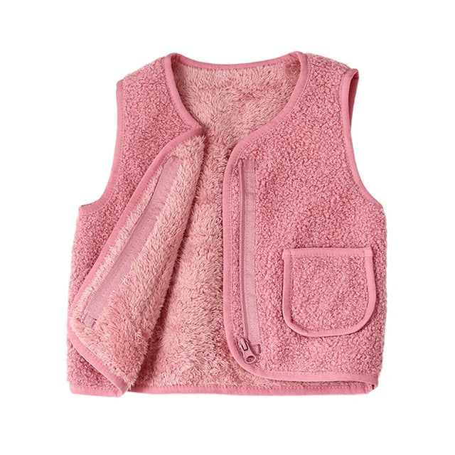 Kids' Warm Winter Vest | Cozy Polyester Lambswool Design