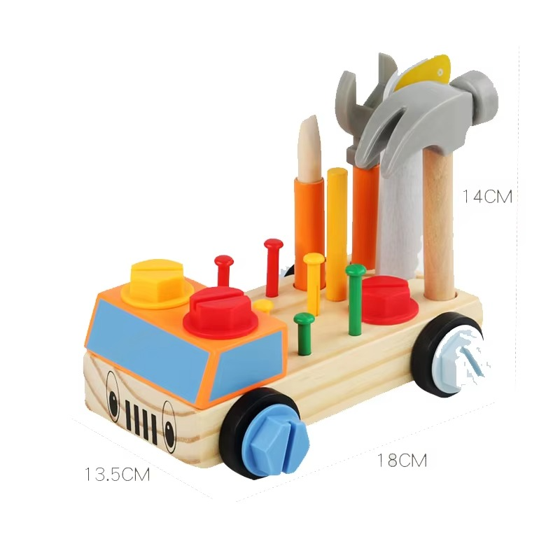 Wooden Construction Vehicle Toy | Boosts Fine Motor Skills and Creativity