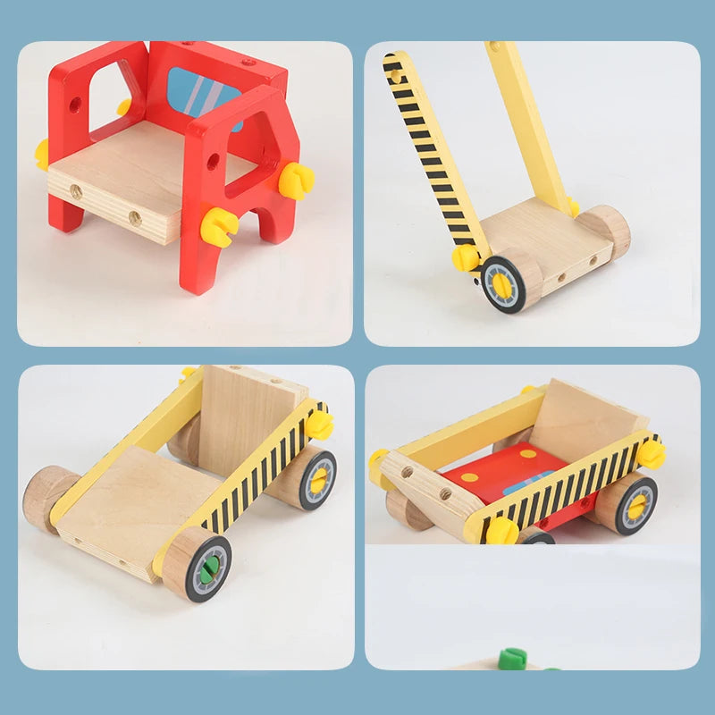 Wooden Construction Vehicle Toy | Boosts Fine Motor Skills and Creativity
