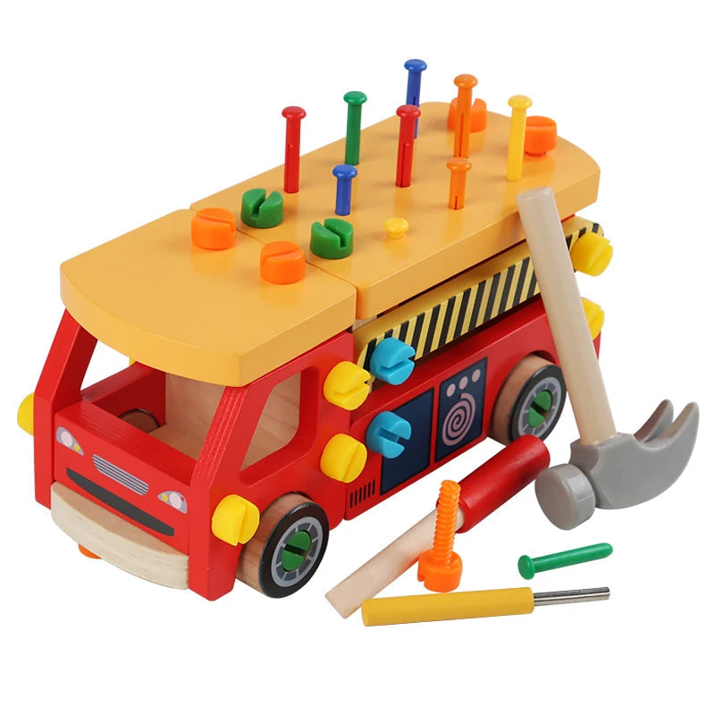 Wooden Construction Vehicle Toy | Boosts Fine Motor Skills and Creativity