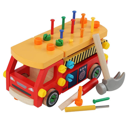 Wooden Construction Vehicle Toy | Boosts Fine Motor Skills and Creativity