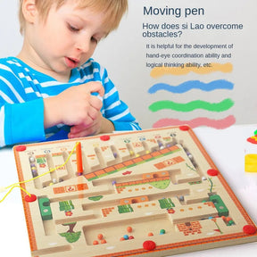 Wooden Magnetic Puzzle Toy | Enhances Creativity and Problem-Solving Skills