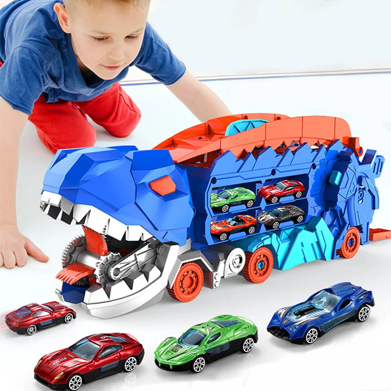 Dino Transporter Toy Truck | Durable Plastic with Dino Figures