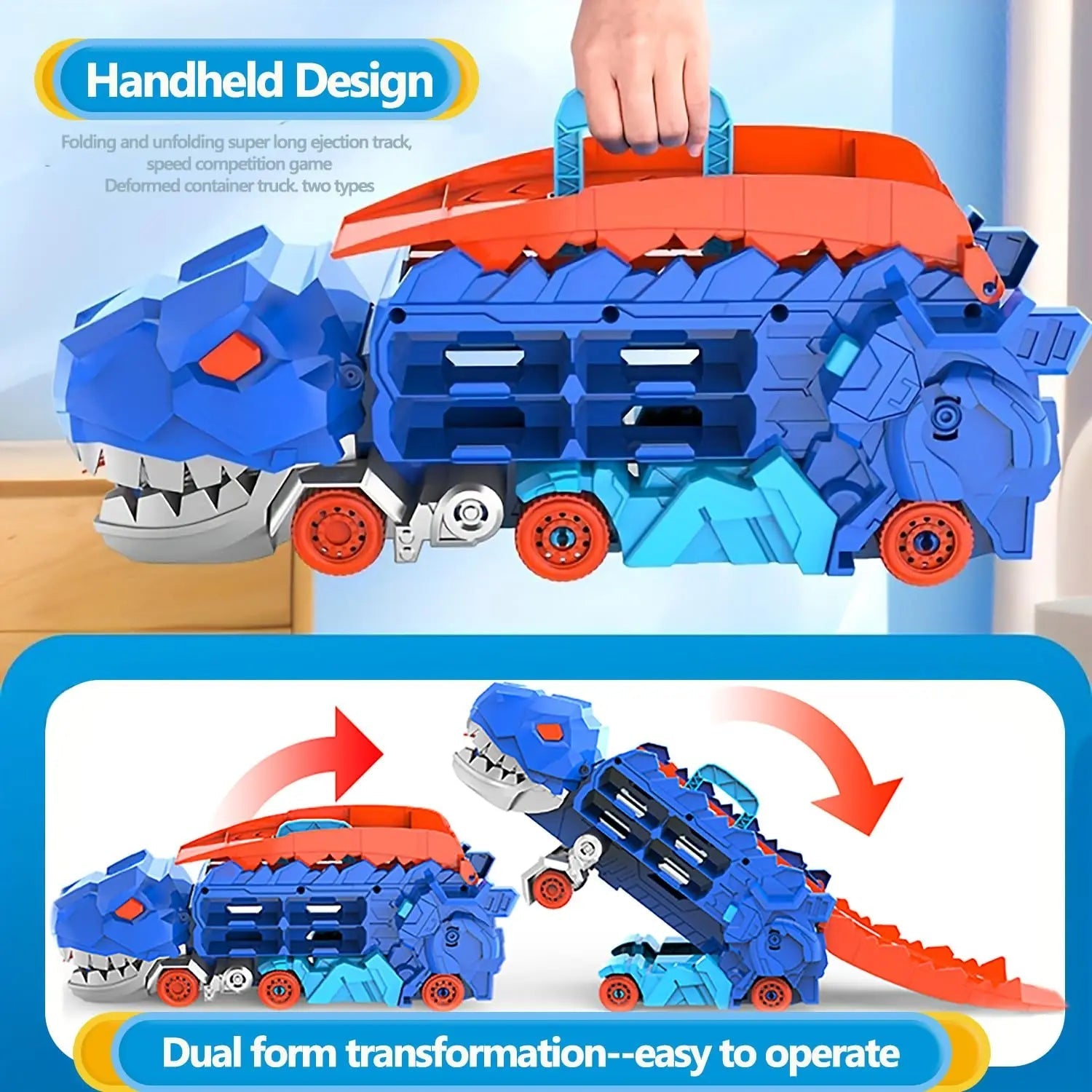 Dino Transporter Toy Truck | Durable Plastic with Dino Figures