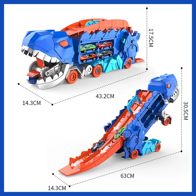 Dino Transporter Toy Truck | Durable Plastic with Dino Figures