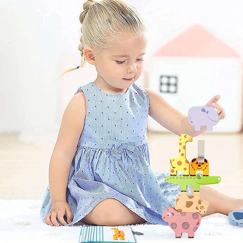 Animal Stacking Game for Kids | Safe Wooden Learning Toy